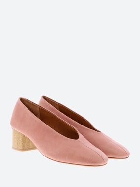 Coclico Narwhal Pink Leather Block Heel Pumps EU 39